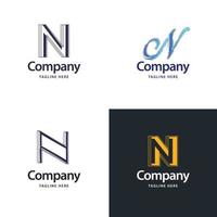 Letter N Big Logo Pack Design Creative Modern logos design for your business vector