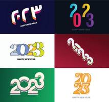 Big Set of 2023 Happy New Year logo text design 2023 number design template vector