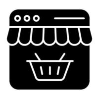 un diseño de icono del sitio web de compras vector