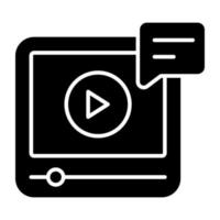 A unique design icon of online video vector