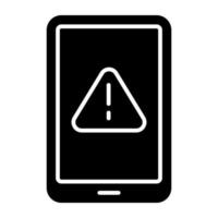 Editable design icon of mobile error vector