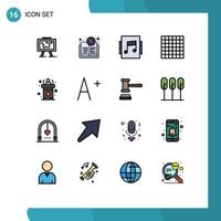 16 Creative Icons Modern Signs and Symbols of rostrum classroom day layout showcase Editable Creative Vector Design Elements