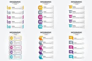 ilustración vectorial infografía conjunto de diseño plano para folleto publicitario y revista vector