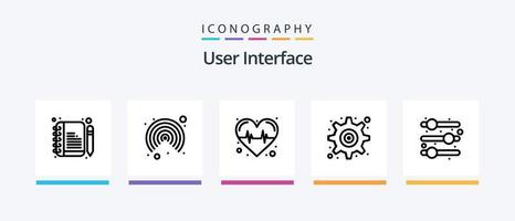 User Interface Line 5 Icon Pack Including . pulse. user. interface. Creative Icons Design vector