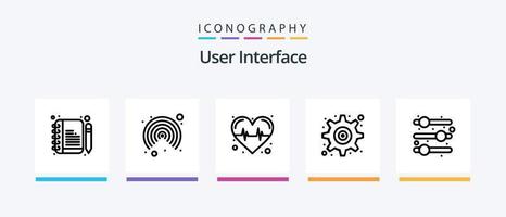 paquete de iconos de la línea 5 de la interfaz de usuario que incluye . legumbres. usuario. interfaz. diseño de iconos creativos vector