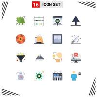 Modern Set of 16 Flat Colors and symbols such as bag dollar web currency cursor Editable Pack of Creative Vector Design Elements