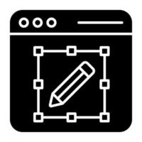 Filled design icon of edit tool vector