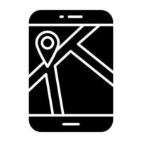 Premium design icon of mobile map vector