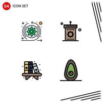 4 Creative Icons Modern Signs and Symbols of agile home sprint speech book Editable Vector Design Elements