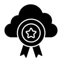 An icon design of cloud badge vector