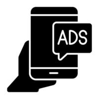 Perfect design icon of mobile ad vector