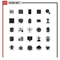 25 Universal Solid Glyphs Set for Web and Mobile Applications search strategy phone parts samsung Editable Vector Design Elements