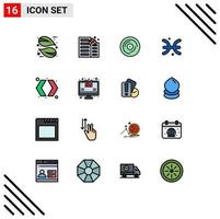 16 User Interface Flat Color Filled Line Pack of modern Signs and Symbols of greece horoscope risk astrology scratching Editable Creative Vector Design Elements