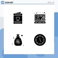 Set of Modern UI Icons Symbols Signs for love error valentine design dollar Editable Vector Design Elements