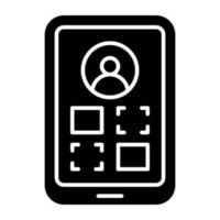Creative design icon of mobile profile vector