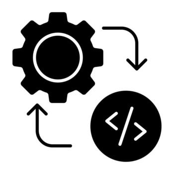 An icon design of coding development vector