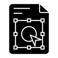 Glyph design icon of selection tool vector
