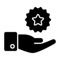 icono de diseño moderno de insignia de estrella vector