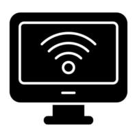 icono de diseño perfecto de computadora wifi vector