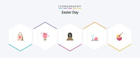 Easter 25 Flat icon pack including easter. drink. celebration. easter. glass vector