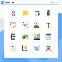16 Thematic Vector Flat Colors and Editable Symbols of eid namaz calculate pray payable Editable Pack of Creative Vector Design Elements