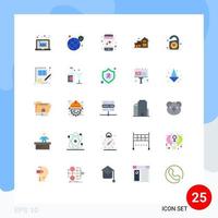 25 Universal Flat Colors Set for Web and Mobile Applications tag building secure house mobile Editable Vector Design Elements