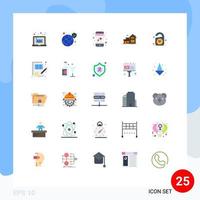 25 Universal Flat Colors Set for Web and Mobile Applications tag building secure house mobile Editable Vector Design Elements