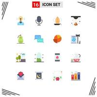 Universal Icon Symbols Group of 16 Modern Flat Colors of fraud laser products sea sail Editable Pack of Creative Vector Design Elements