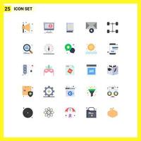 Stock Vector Icon Pack of 25 Line Signs and Symbols for search mail computer star islam Editable Vector Design Elements