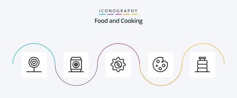 paquete de iconos de la línea de alimentos 5 que incluye botella. beber. botella. cena. desayuno vector