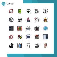 Set of 25 Modern UI Icons Symbols Signs for gift update gas man user Editable Vector Design Elements