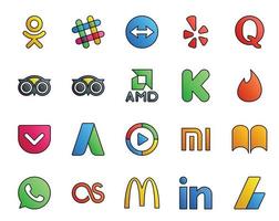 20 Social Media Icon Pack Including ibooks video travel windows media player pocket vector