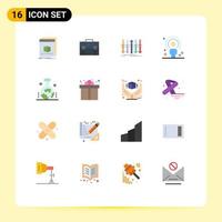 User Interface Pack of 16 Basic Flat Colors of customer forward documents distinction arrow Editable Pack of Creative Vector Design Elements