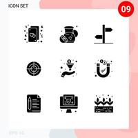 Modern Set of 9 Solid Glyphs and symbols such as filter location lemonades gps sign Editable Vector Design Elements