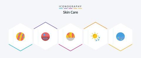 Skin 25 Flat icon pack including pigment. skin. skin. dry skin. skin wound vector