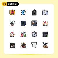 Set of 16 Modern UI Icons Symbols Signs for avatar packing army logistic arrow Editable Creative Vector Design Elements