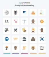 creativo paquete de iconos planos del día de la independencia de grecia 25, como una botella. mitología. nación. griego. Grecia vector