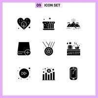 9 Thematic Vector Solid Glyphs and Editable Symbols of gadget devices nature computers blast Editable Vector Design Elements