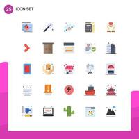 Universal Icon Symbols Group of 25 Modern Flat Colors of care scale satellite calculator signal Editable Vector Design Elements