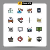 16 Creative Icons Modern Signs and Symbols of disabled storage love server data Editable Creative Vector Design Elements