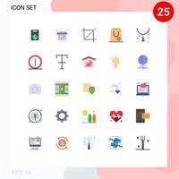 conjunto de 25 iconos de ui modernos símbolos signos para el comercio de cultivos cruzados comprar elementos de diseño vectorial editables vector