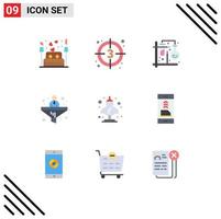 Modern Set of 9 Flat Colors Pictograph of filter business start mix tubes Editable Vector Design Elements