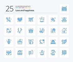 Love 25 Blue Color icon pack including rose. flower. glass. tea. cup vector