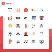 25 iconos creativos signos y símbolos modernos del símbolo de acción del plan de moneda comparten elementos de diseño vectorial editables vector