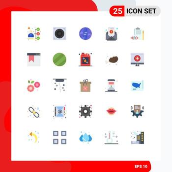 Editable Vector Line Pack of 25 Simple Flat Colors of control backlog internet quality control newsletter Editable Vector Design Elements