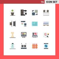 Stock Vector Icon Pack of 16 Line Signs and Symbols for residences housing dice houses five Editable Pack of Creative Vector Design Elements