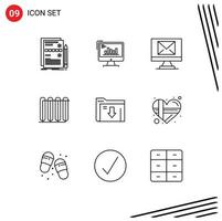 9 Creative Icons Modern Signs and Symbols of hot battery computer new compose Editable Vector Design Elements