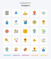 Creative Navigation 25 Flat icon pack  Such As navigation. map. gps. arrow. navigation vector