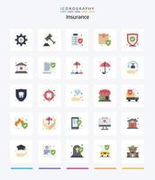 Creative Insurance 25 Flat icon pack  Such As bank. protection. insurance. insurance. security vector