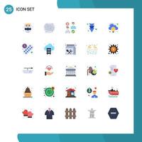 Set of 25 Vector Flat Colors on Grid for concept full group down cancel Editable Vector Design Elements